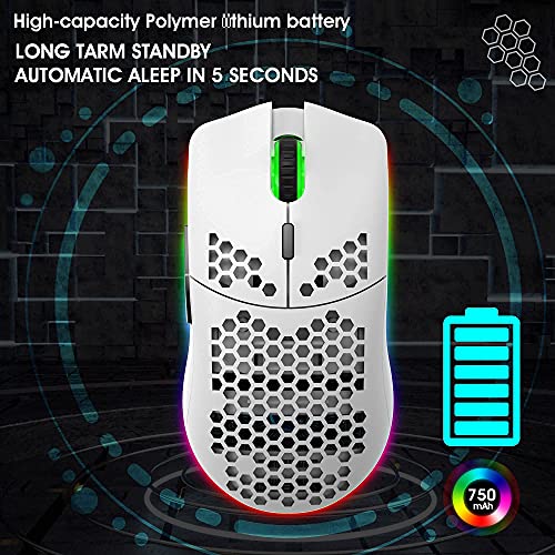 Mechanical Gaming Wireless Keyboard Bluetooth 5.0/2.4G USB-Dual-Modus 2200 MAH RGB-LED-Hintergrundbeleuchtung Kompakte vollständige Anti-Ghosting-Schlüssel Wireless Gaming-Maus 750 mAh leicht Bild 6
