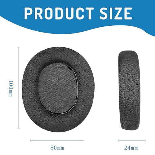Adhiper Arctis Pro Ohrpolster/Ear Cushion/Ohrpolster/Ersatz-Ohrpolster Memory-Schaum Protein Leder-Ohrpolster Kompatibel mit SteelSeries Arctis Pro 7 5 3 Gaming-Headset (schwarz) Bild 4