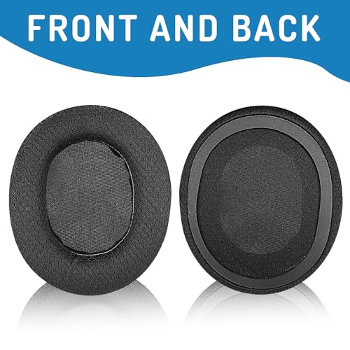 Adhiper Arctis Pro Ohrpolster/Ear Cushion/Ohrpolster/Ersatz-Ohrpolster Memory-Schaum Protein Leder-Ohrpolster Kompatibel mit SteelSeries Arctis Pro 7 5 3 Gaming-Headset (schwarz) Bild 6