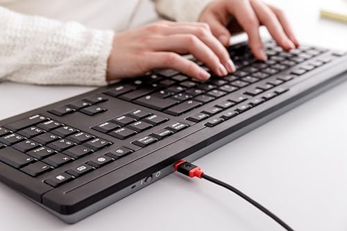 CHERRY Stream Desktop Recharge, Kabelloses Tastatur-Maus-Set, Deutsches Layout (QWERTZ), 2,4 GHz Funk, Leiser Tastenanschlag, Wiederaufladbar, Schwarz Bild 2