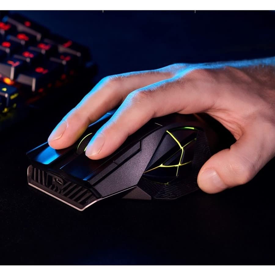ASUS ROG Spatha X Gaming Maus (kabellos, kabelgebunden, magnetische Ladestation, 12 programmierbare Tasten, 19.000 DPI, Aura Sync) Bild 2