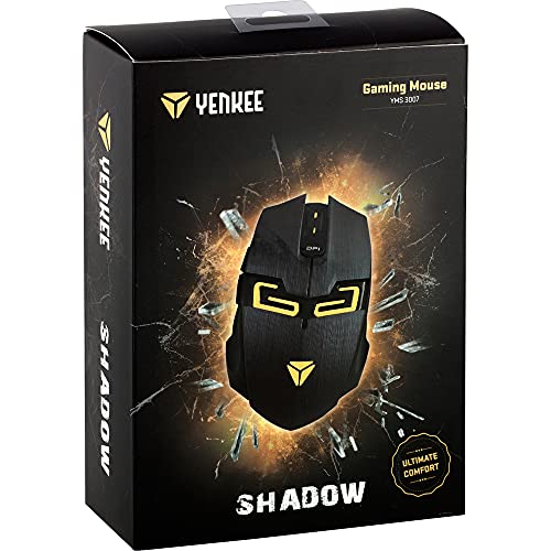 Yenkee YMS 3007 Shadow Gaming Maus USB 2000dpi - Oberflächenbehandlung gegen Schweiß für Intensive Gaming-Sessions Bild 7