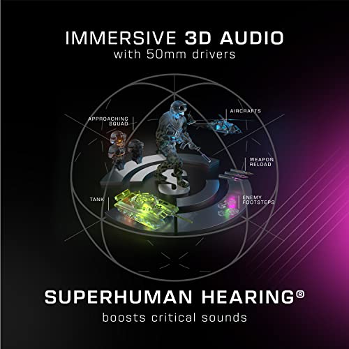Roccat Syn Max Air - Kabelloses RGB PC Gaming Headset mit 3D Audio und Docking-Station, Adjustable, Black Bild 4