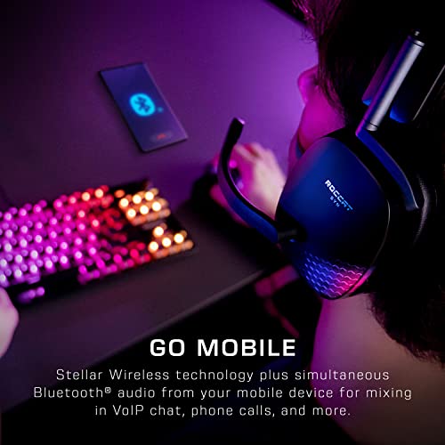 Roccat Syn Max Air - Kabelloses RGB PC Gaming Headset mit 3D Audio und Docking-Station, Adjustable, Black Bild 5