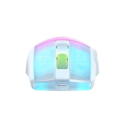 Roccat Burst Pro Air - leichte, symmetrische, kabellose, optische RGB-Gaming-Maus mit Optical Owl-Eye Sensor mit 19.000 DPI, optischen Tasten-Switches, Titan Mausrad, 81 Gramm Gewicht, weiß Bild 2