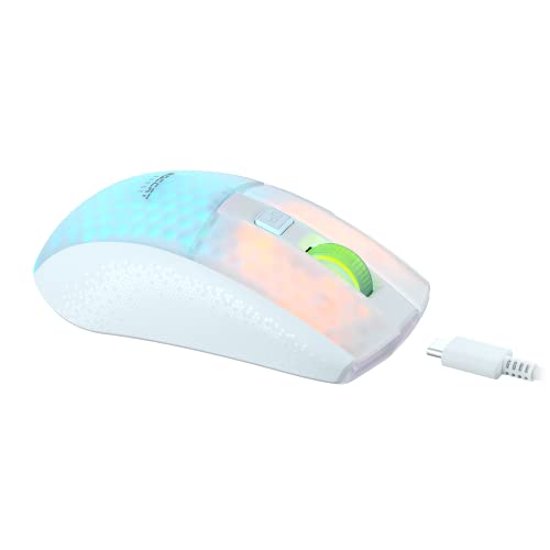 Roccat Burst Pro Air - leichte, symmetrische, kabellose, optische RGB-Gaming-Maus mit Optical Owl-Eye Sensor mit 19.000 DPI, optischen Tasten-Switches, Titan Mausrad, 81 Gramm Gewicht, weiß Bild 6