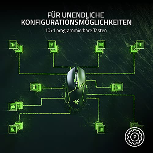 Razer Basilisk V3 - Kabelgebundene, anpassbare Gaming Maus mit Chroma RGB für PC / Mac (10+1 programmierbare Tasten, neigbares HyperScroll Mausrad, ergonomisches Design) Schwarz Bild 2