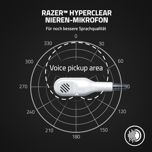 Razer Kaira - Kabellose Gaming Kopfhörer für Xbox Series X (Triforce Titanium 50mm Treiber, HyperClear Cardioid Mikrofon, Xbox Wireless, Windows Sonic) Mercury Weiß Bild 3
