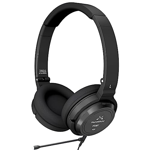 SoundMAGIC P23BT Handy On-Ear Bluetooth Headphones, CVC Noise Cancelling Microphone HiFi Sound Stable Signal Connection Long Playback Time with Detachable Cable for Gaming (Black) Bild 1