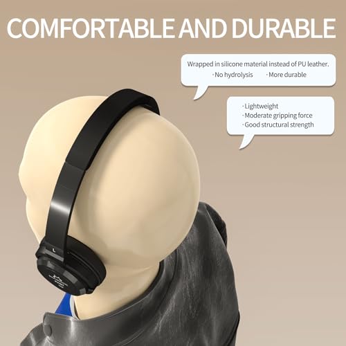 SoundMAGIC P23BT Handy On-Ear Bluetooth Headphones, CVC Noise Cancelling Microphone HiFi Sound Stable Signal Connection Long Playback Time with Detachable Cable for Gaming (Black) Bild 6