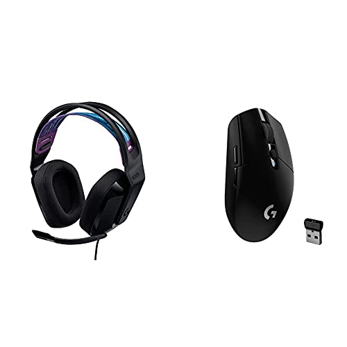 Logitech G335 Kabelgebundenes Gaming-Headset + Logitech G305 LIGHT SPEED wireless gaming mouse - Schwarz Bild 1