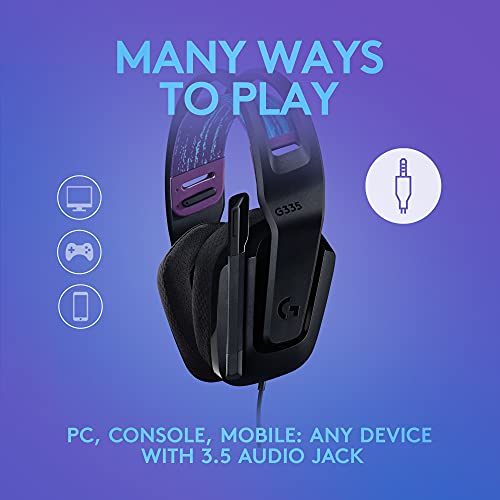Logitech G335 Kabelgebundenes Gaming-Headset + Logitech G305 LIGHT SPEED wireless gaming mouse - Schwarz Bild 4