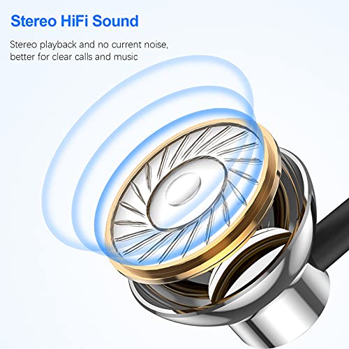 USB Kopfhörer für PC Headset mit Mikrofon USB PC Gaming Headset Semi In Ear HiFi Stereo Ohrhörer mit Kabel Noise Cancelling Lautstärkeregler für PS 4 für PS 5 Computer Laptop Desktop Mac Chromebook Bild 6