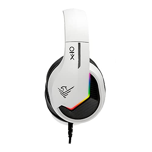 Phoenix Gaming-Headset PS5, einziehbares Mikrofon, Rauschunterdrückung, Schaumstoffpolster mit hoher Dichte, RGB-Beleuchtung, kompatibel mit PC, PS4, Xbox X, Xbox S, Nintendo, Laptop (weiß) Bild 3