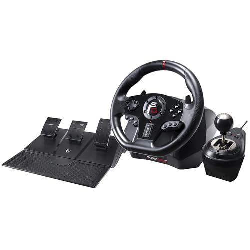 SUBSONIC Superdrive Gs850-X Racing Wheel mit manuellem Schalthebel, 3 Pedalen, Schaltpaddeln für Xbox Serie X/S, Ps4, Xbox One (programmierbar für alle Spiele) Bild 1