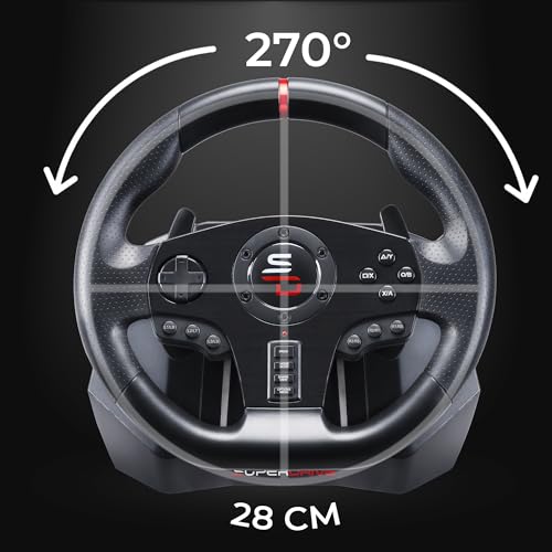 SUBSONIC Superdrive Gs850-X Racing Wheel mit manuellem Schalthebel, 3 Pedalen, Schaltpaddeln für Xbox Serie X/S, Ps4, Xbox One (programmierbar für alle Spiele) Bild 3