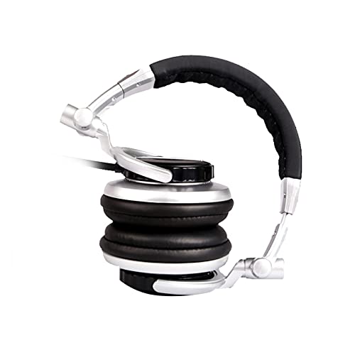 Zunate Gaming-Headset, Faltbarer Studiomonitor-Kopfhörer, Kabelgebundener HiFi-Sound PC-Gaming-Kopfhörer, für VR-Raum-Aufnahmestudios(Silber) Bild 1