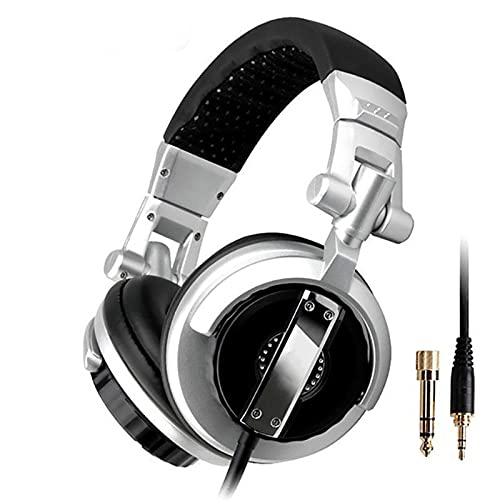 Zunate Gaming-Headset, Faltbarer Studiomonitor-Kopfhörer, Kabelgebundener HiFi-Sound PC-Gaming-Kopfhörer, für VR-Raum-Aufnahmestudios(Silber) Bild 6