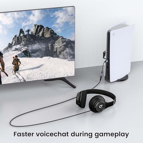 MOSWAG USB auf 3,5 mm Klinke Audio Adapter,Externe USB A Soundkarte auf 3,5 mm Aux Stereo Konverter Adapter,kompatibel mit Kopfhörer, PC, Laptop, Linux, Desktop, PS4 (Hinweis: Nicht für TV) Bild 4