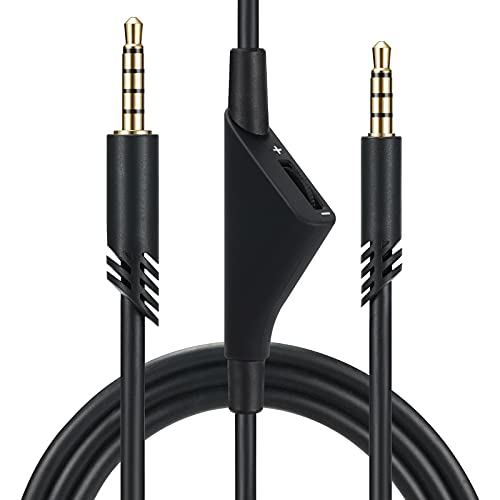 Ersatzkabel für Astro A40/A40TR/A10 Gaming-Headsets, Aux-Kabel mit Lautstärkeregler, 2 m, kompatibel mit Xbox One, PC, PS4 etc. (schwarz) Bild 1