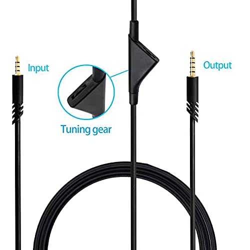 Ersatzkabel für Astro A40/A40TR/A10 Gaming-Headsets, Aux-Kabel mit Lautstärkeregler, 2 m, kompatibel mit Xbox One, PC, PS4 etc. (schwarz) Bild 2