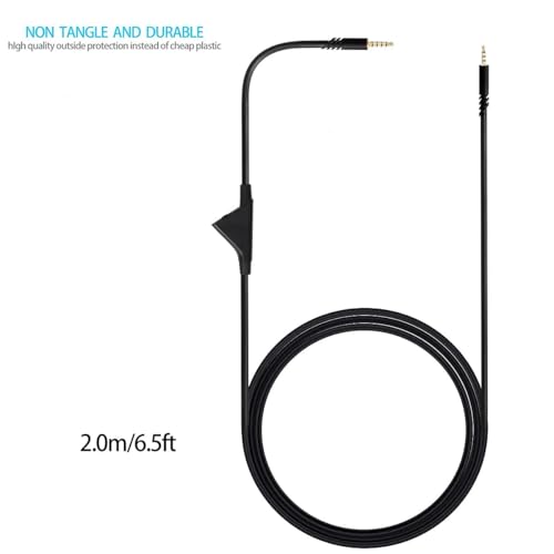 Ersatzkabel für Astro A40/A40TR/A10 Gaming-Headsets, Aux-Kabel mit Lautstärkeregler, 2 m, kompatibel mit Xbox One, PC, PS4 etc. (schwarz) Bild 7