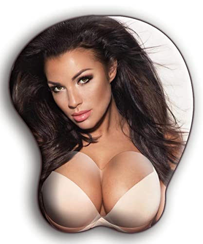 Insider Mauspad mit Silikon Brüste Mousepad mit Handauflage. Anti Rutsch Sexy Maus Pad 3D Mouse Handgelenkauflage für Büro, Schreibtisch. Scherzartikel Männer, Gaming Unterlage Brust Kissen Bild 1