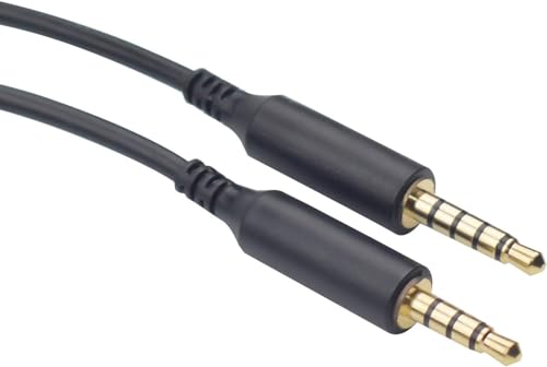 Ersatz A10 A40 Audio Aux Gaming-Kabel, kompatibel mit Astro A10 A10 A40 TR Gaming-Headsets, Talkback-Kabel, passend für Smartphone MixAmp und PC Gaming (keine Stummschaltung und Lautstärkeregler) Bild 4