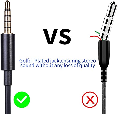 Ersatz A10 A40 Audio Aux Gaming-Kabel, kompatibel mit Astro A10 A10 A40 TR Gaming-Headsets, Talkback-Kabel, passend für Smartphone MixAmp und PC Gaming (keine Stummschaltung und Lautstärkeregler) Bild 5