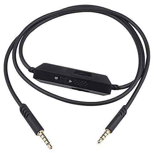 Muigiwi Ersatz-A50-Kabel A50 A10 Kabel mit Inline-Stummschaltung, Lautstärkeregler, kompatibel mit Astro A10/A40/A50 Logitech G933 G633 Gaming-Headset MixAmp (Modus A & B) Bild 1