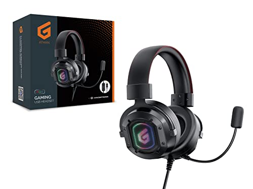 Conceptronic Athan U1 Headset USB 2.2m Kabel/Mikro/Lautreg./7.1 Sound Kopfhörer Kopfband USB Typ-A Schwarz Bild 3