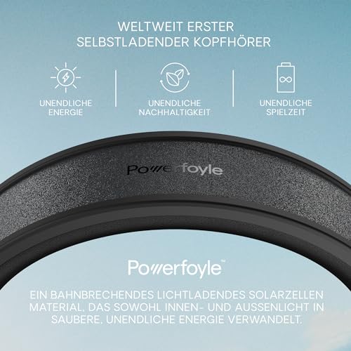 Urbanista Los Angeles Solar Over Ear Kopfhörer Bluetooth 5.0 mit Active Noise Cancelling, Kopfhörer kabellos, grenzenlose Spielzeit, ANC True Wireless Headphones mit Mikrofon, Mitternachtsschwarz Bild 2
