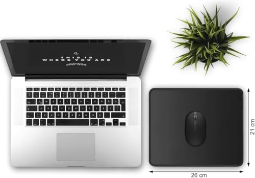 JIKIOU Mauspad, 3er-Pack, Mauspad mit genähtem Rand, rutschfeste Gummiunterseite, waschbar, mit Lycra-Tuch für Gaming, Zuhause und Büro, Schwarz Bild 2
