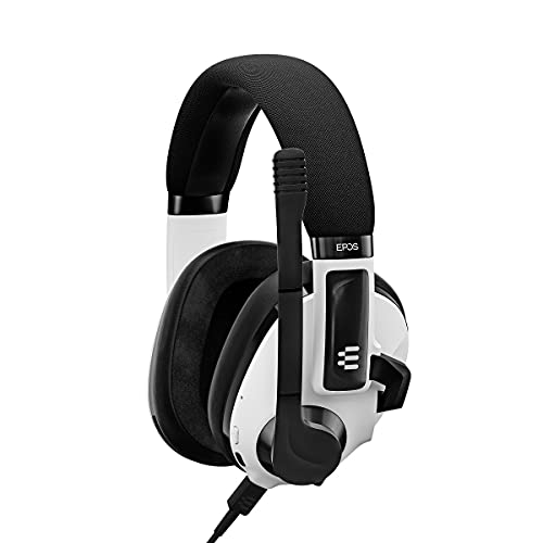 EPOS H3 Hybrid – Geschlossen Akustisches Gaming Headset Bluetooth Kopfhörer Usb-A-PC & 3,5-mm-Konsolenkabel - Dual-Mikrofone - Leicht - Lange Akkulaufzeit - Multi-Plattform-Kompatibel - Weiß Bild 3