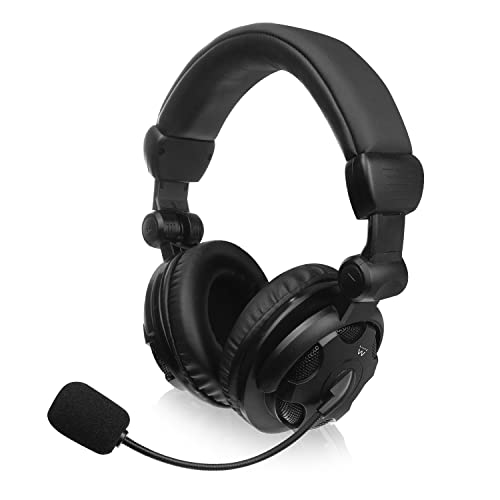 Ewent EW3564 Headset mit Stereo-Mikrofon,Stereo-Ohrhörer mit Mikrofon und Lautstärkeregler,Gaming-Headset mit kombinierter 3,5 mm Audiobuchse,für PC,Laptop,MacBook,Office,Skype,PS5,Xbox S - Schwarz Bild 1