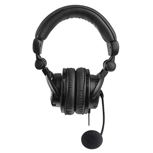 Ewent EW3564 Headset mit Stereo-Mikrofon,Stereo-Ohrhörer mit Mikrofon und Lautstärkeregler,Gaming-Headset mit kombinierter 3,5 mm Audiobuchse,für PC,Laptop,MacBook,Office,Skype,PS5,Xbox S - Schwarz Bild 4