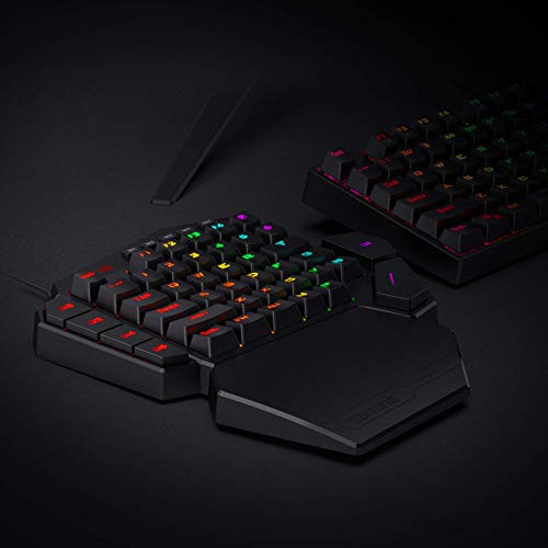 Redragon K585 DITI Einhand RGB Mechanische Gaming-Tastatur, Rote Schalter, Typ-C Professionelle Gaming-Tastatur mit 7 Integrierten Makrotasten, Abnehmbare Handgelenkstütze, 42 Tasten Bild 5