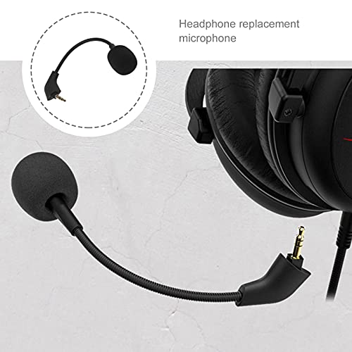 EMSea 3,5-mm-Ersatzmikrofon 16 cm Reduziert Geräusche Abnehmbar Kompatibel mit Kingston Hyper X Cloud II Cloud X Cloud Pro Silber Gaming-Headset Schwarz Bild 5