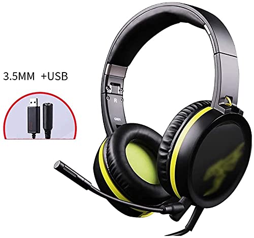 Gaming-Headset, 7.1 Surround-Sound, Gaming-Headset, abnehmbares Mikrofon mit Geräuschunterdrückung, faltbar, Surround-Sound-Stereo, Over-Ear-Kopfhörer und verstellbare Kopfhörer Bild 2