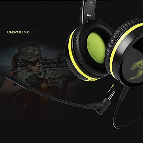 Gaming-Headset, 7.1 Surround-Sound, Gaming-Headset, abnehmbares Mikrofon mit Geräuschunterdrückung, faltbar, Surround-Sound-Stereo, Over-Ear-Kopfhörer und verstellbare Kopfhörer Bild 3