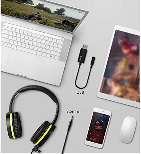 Gaming-Headset, 7.1 Surround-Sound, Gaming-Headset, abnehmbares Mikrofon mit Geräuschunterdrückung, faltbar, Surround-Sound-Stereo, Over-Ear-Kopfhörer und verstellbare Kopfhörer Bild 5