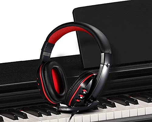 Gaming-Headset, Headset mit Stereo-Surround-Sound, singendes Headset, Gamer, Stereo, kabelgebunden, On-Ear-Geräuschunterdrückung, Headset mit Mikrofon (Farbe: Rot) Bild 7