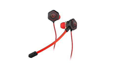 Ozone In-Ear Gaming Heat X30 Kopfhörer -OZHEATX30 - Stereo-Sound-Kopfhörer, integriertes Mikrofon, Fernbedienung, Freisprechanrufe empfangen, abnehmbares Gaming-Mikrofon, Schwarz Bild 2