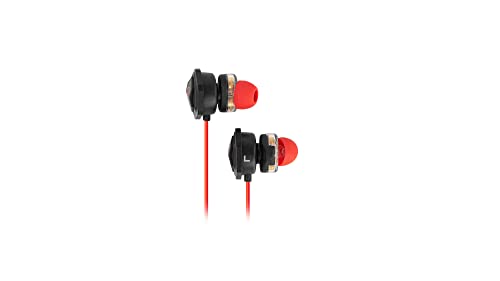 Ozone In-Ear Gaming Heat X30 Kopfhörer -OZHEATX30 - Stereo-Sound-Kopfhörer, integriertes Mikrofon, Fernbedienung, Freisprechanrufe empfangen, abnehmbares Gaming-Mikrofon, Schwarz Bild 5