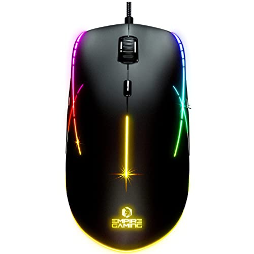 EMPIRE GAMING - X-Blades Gamer-Maus kabelgebunden - beidhändig - LED-RGB-hintergrundbeleuchtet - ergonomisch - 6400 DPI 1000 Hz – 7 programmierbare Tasten - einschließlich Software Bild 2