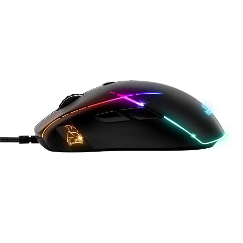 EMPIRE GAMING - X-Blades Gamer-Maus kabelgebunden - beidhändig - LED-RGB-hintergrundbeleuchtet - ergonomisch - 6400 DPI 1000 Hz – 7 programmierbare Tasten - einschließlich Software Bild 4