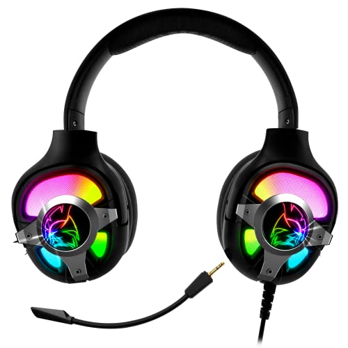 EMPIRE GAMING – WarCry G-W10 RGB-Gaming-Headset - 7.1 Virtual Surround Sound einschließlich Software geräuschlos -PS4, PS5, Xbox One/Series, PC, MAC - Fernbedienung – Abnehmbares Mikrofon Bild 2