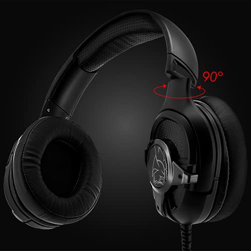 EMPIRE GAMING – WarCry G-W10 RGB-Gaming-Headset - 7.1 Virtual Surround Sound einschließlich Software geräuschlos -PS4, PS5, Xbox One/Series, PC, MAC - Fernbedienung – Abnehmbares Mikrofon Bild 3