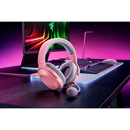 Razer Barracuda X - Kabelloses Multiplattform-Gaming- und Mobil-Headset (Kabellose USB-C-Multiplattform-Konnektivität, 250 g Ergonomisches Design, 40-mm-Treiber, 20 Stunden Akkulaufzeit) Quartz Pink Bild 2