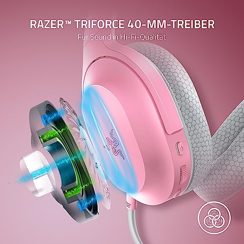Razer Barracuda X - Kabelloses Multiplattform-Gaming- und Mobil-Headset (Kabellose USB-C-Multiplattform-Konnektivität, 250 g Ergonomisches Design, 40-mm-Treiber, 20 Stunden Akkulaufzeit) Quartz Pink Bild 5